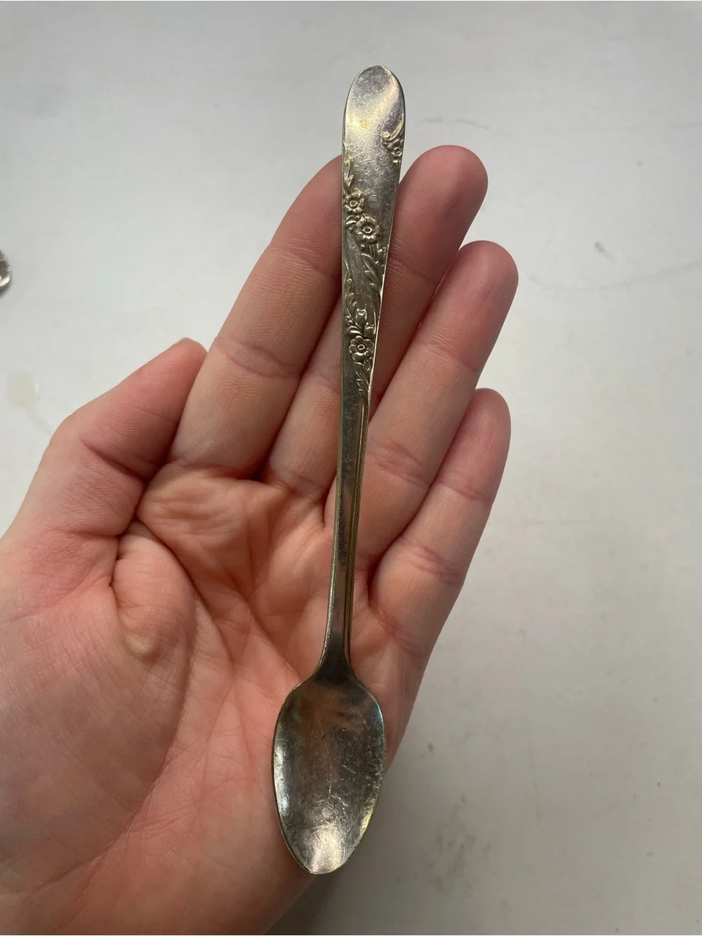Ornate Silver-Tone Dessert Spoon Lot- Decorative Home Accents